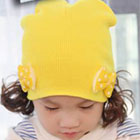 หมวกสาวน้อยโบว์ลูกกวาดปอยผมสีเหลือง