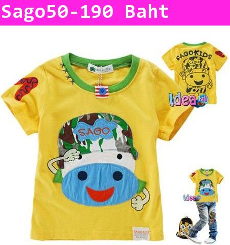 เสื้อยืด Sago ทหารเสือ สีเหลือง