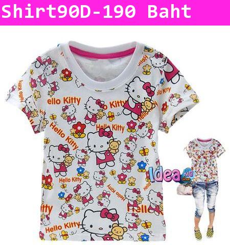 เสื้อยืด รวมพล Hello kitty