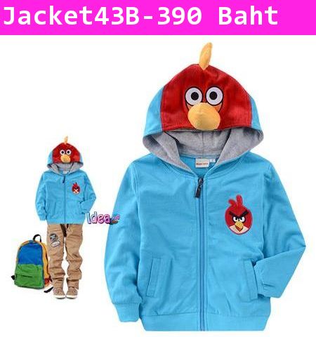 เสื้อแจ็คเก็ต ฉันคือ Angry Bird สีฟ้า