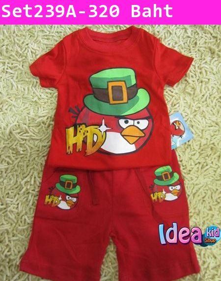 ชุดเสื้อกางเกง Angry Bird แดงแรงฤทธิ์