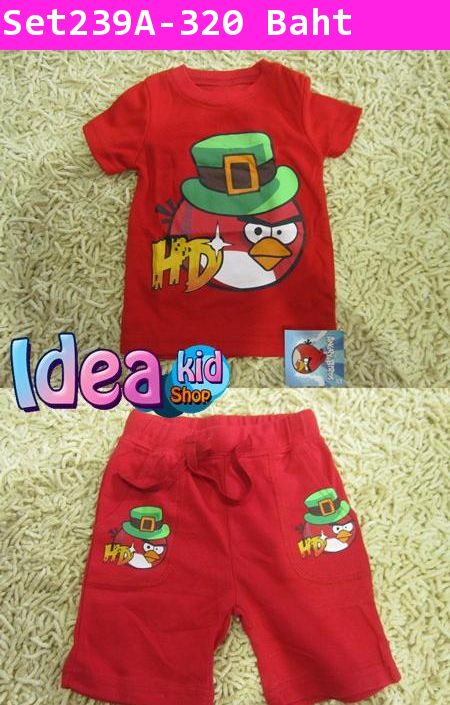 ชุดเสื้อกางเกง Angry Bird แดงแรงฤทธิ์