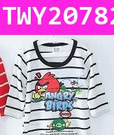 เสื้อแขนยาวซุปเปอร์ Angry birds สีขาว (ไต้หวัน)