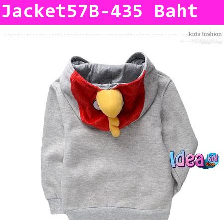 เสื้อแจ็คเก็ต ฉันคือ Angry Bird สีเทา