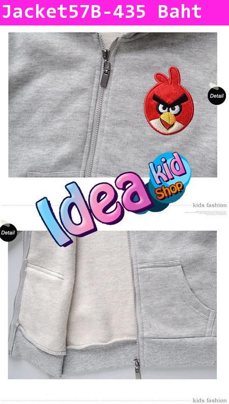 เสื้อแจ็คเก็ต ฉันคือ Angry Bird สีเทา