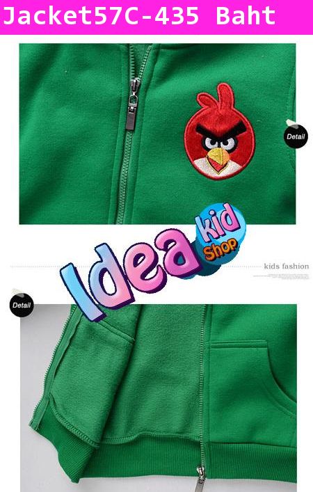 เสื้อแจ็คเก็ต ฉันคือ Angry Bird สีเขียว