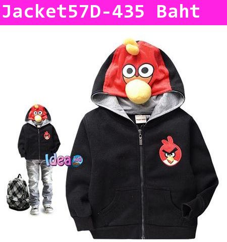 เสื้อแจ็คเก็ต ฉันคือ Angry Bird สีดำ