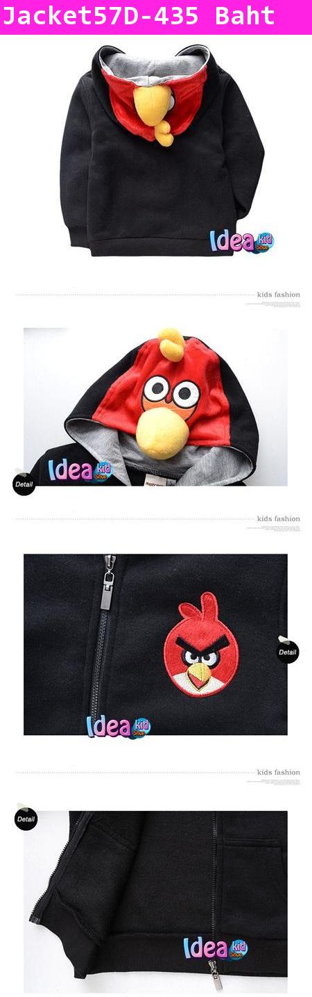 เสื้อแจ็คเก็ต ฉันคือ Angry Bird สีดำ