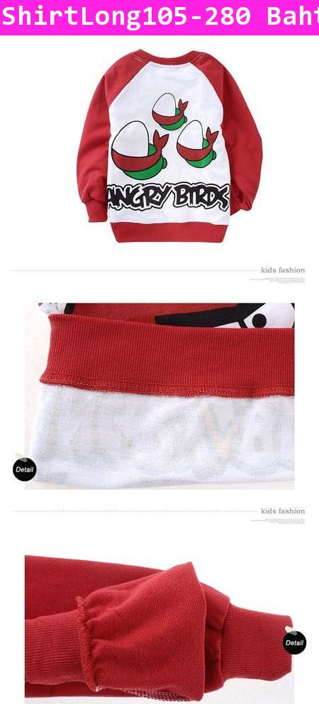 เสื้อแขนยาว ลูกสมุน Angry Bird สีแดง