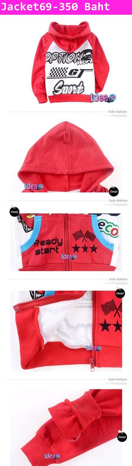 เสื้อแจ็คเก็ตแขนยาว Super Car Super Red