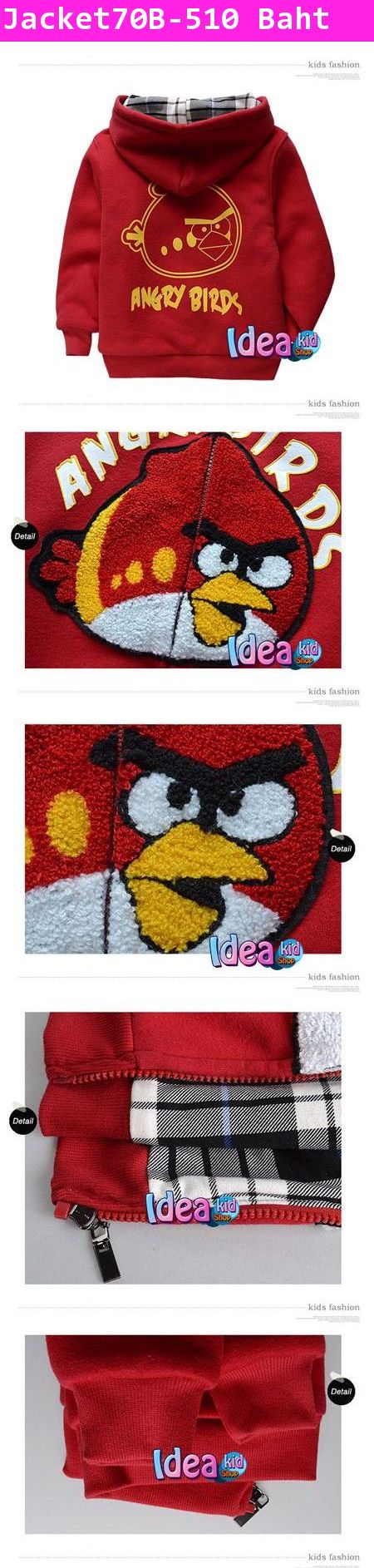 เสื้อกันหนาว Angry Birds หน้านุ่มๆ สีแดง