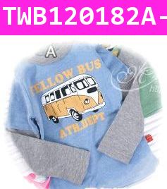 เสื้อแขนยาว Yellow Bus สีฟ้า(ไต้หวัน)