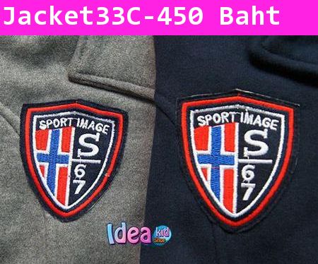 เสื้อแจ็คเก็ต SPORT CLUB สีกรม