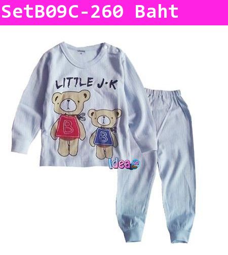 ชุดเสื้อกางเกง Little Bear สีฟ้า