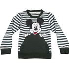 เสื้อแขนยาวลายทาง-Hello-Mickey-สีขาวเขียว