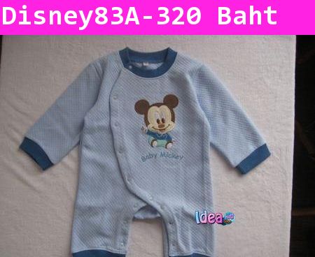 ชุด Bodysuit ปักลาย Baby Mickey สีฟ้า