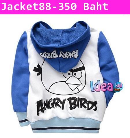 เสื้อแจ็คเก็ต Angry Birds จอมซ่า สีน้ำเงิน