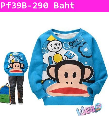 เสื้อแขนยาวลิง Paul Frank in the Sky สีฟ้า