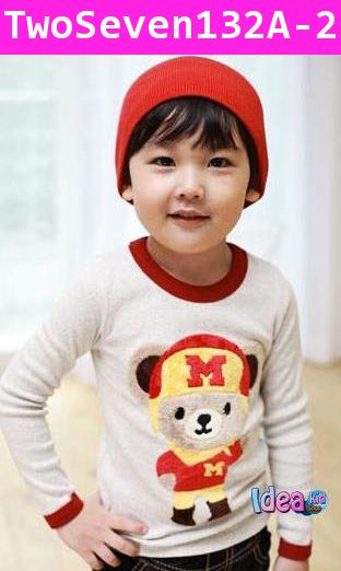 เสื้อแขนยาว Play Bear สีขาว