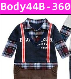 Bodysuit Costume ลายสก๊อต สกรีนลายเอี้ยม เสื้อดำ