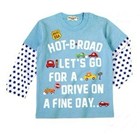 เสื้อยืดแขนต่อ-Hot-Biscuits-สีฟ้าอ่อน