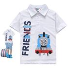 เสื้อยืดคอปก-Thomas-and-Friend-สีขาว