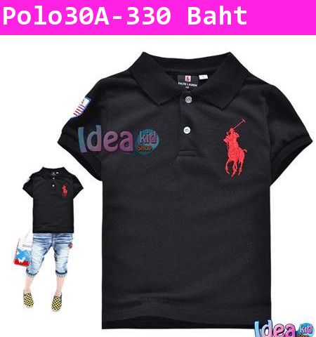 เสื้อยืด Polo สุดชิค สีดำ