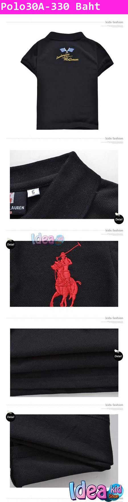 เสื้อยืด Polo สุดชิค สีดำ