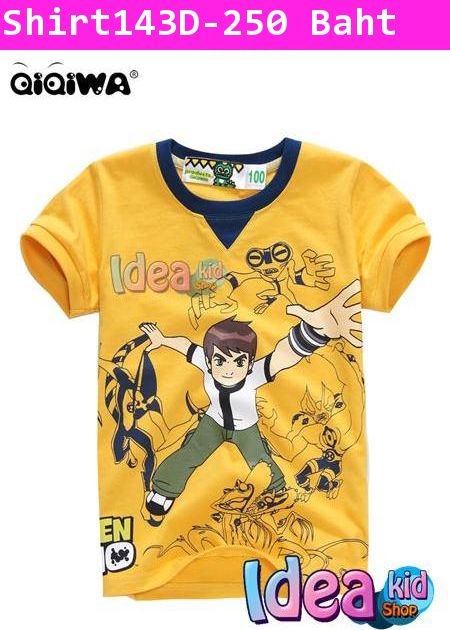 เสื้อยืด Ben10 ยอดมนุษย์กับเหล่าอธรรมสีเหลือง