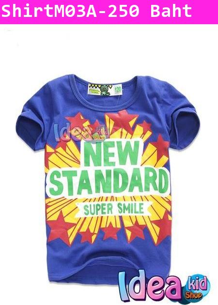 เสื้อยืด NEW STANDARD SUPER SMILE สีม่วง