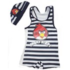 ชุดว่ายน้ำ-Angry-Birds-พร้อมหมวก-สีกรมท่า