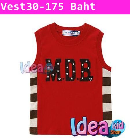 เสื้อกล้าม M.D.B สีแดง