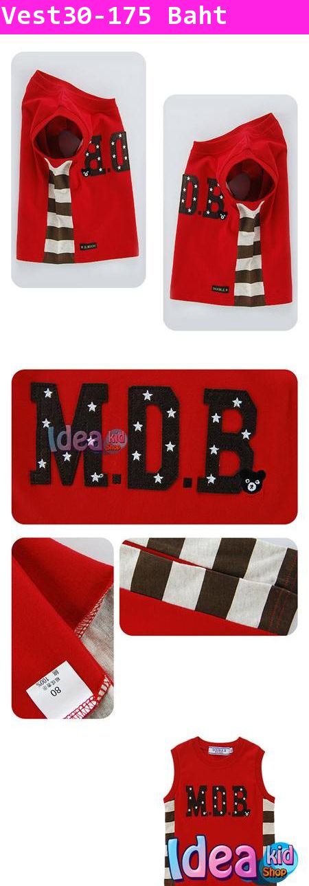 เสื้อกล้าม M.D.B สีแดง