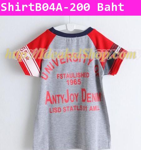 เสื้อยืดเจ้าลิง University of Anty Joy Denim สีเทา