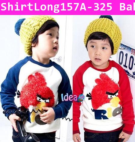 เสื้อยืดแขนยาว Angry Birds RIO สีแดง