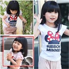 เสื้อยืดแขนสั้น-RIBBIN-MINNIE-สีชมพู