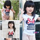 เสื้อยืดแขนสั้น-RIBBIN-MINNIE-สีขาว