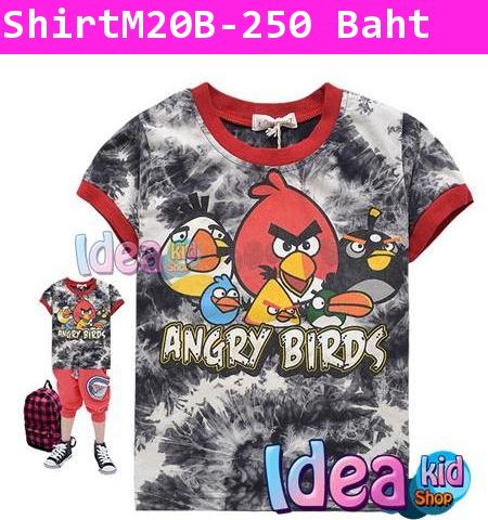 เสื้อ Angry Birds ชาวร็อค สีดำ