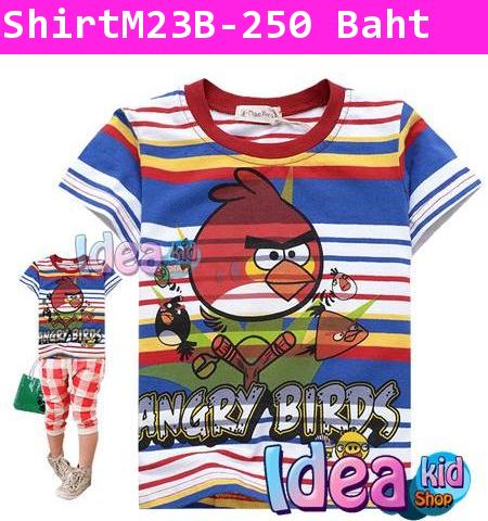 เสื้อลาย Angry Birds เตรียมลุย สีน้ำเงิน