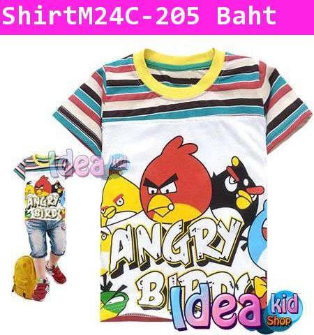 เสื้อยืด Angry Birds ยกแก๊งค์มาลุย