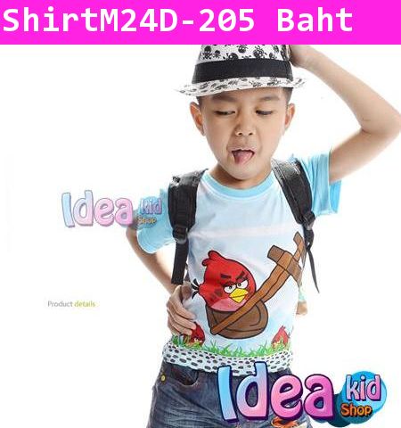 เสื้อยืดแขนสั้น Angry Birds ในเครื่องดีด