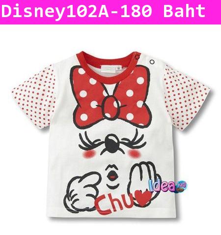 เสื้อยืดแขนสั้น Minnie Mouse จุ๊บๆ