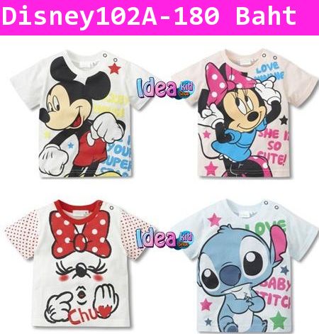 เสื้อยืดแขนสั้น Minnie Mouse จุ๊บๆ