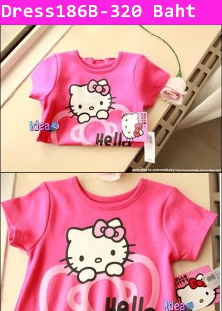 ชุดเดรส Hello Kitty Shocking Pink