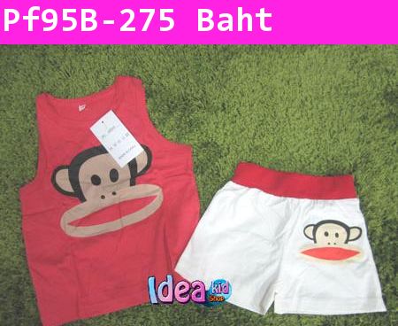 ชุดเสื้อกางเกง PAUL FRANK สีแดง