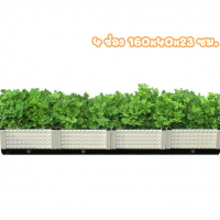 กระบะปลูกผัก-Balcony-vegetable-box(4-ช่อง)-White