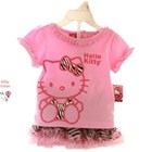 ชุดเสื้อกระโปรง-Hello-Kitty-ม้าลาย-สีชมพูอ่อน