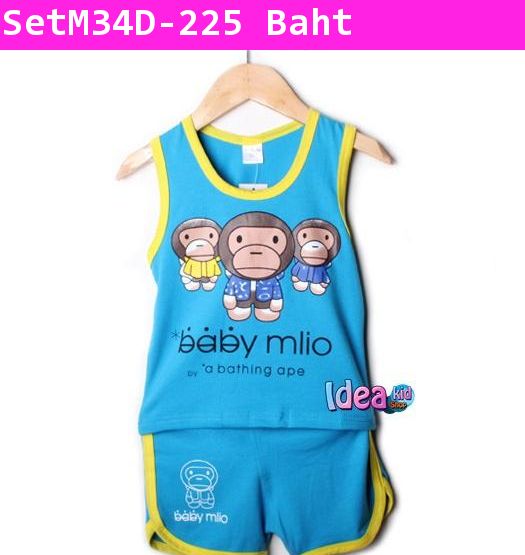 ชุดเสื้อกางเกง MILO เจ้าหนูนักวิ่ง สีฟ้า