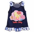 เสื้อกล้าม-Hello-Kitty-เก็บดอกไม้-สีกรมท่า