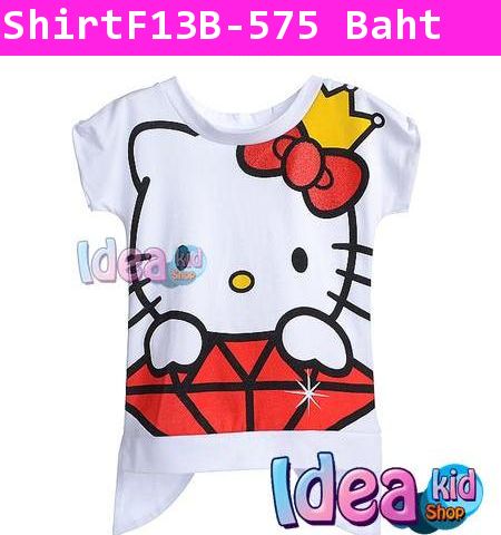 เสื้อคู่แม่ลูก Kitty Diamond สีแดง (แพค 2 ตัว)